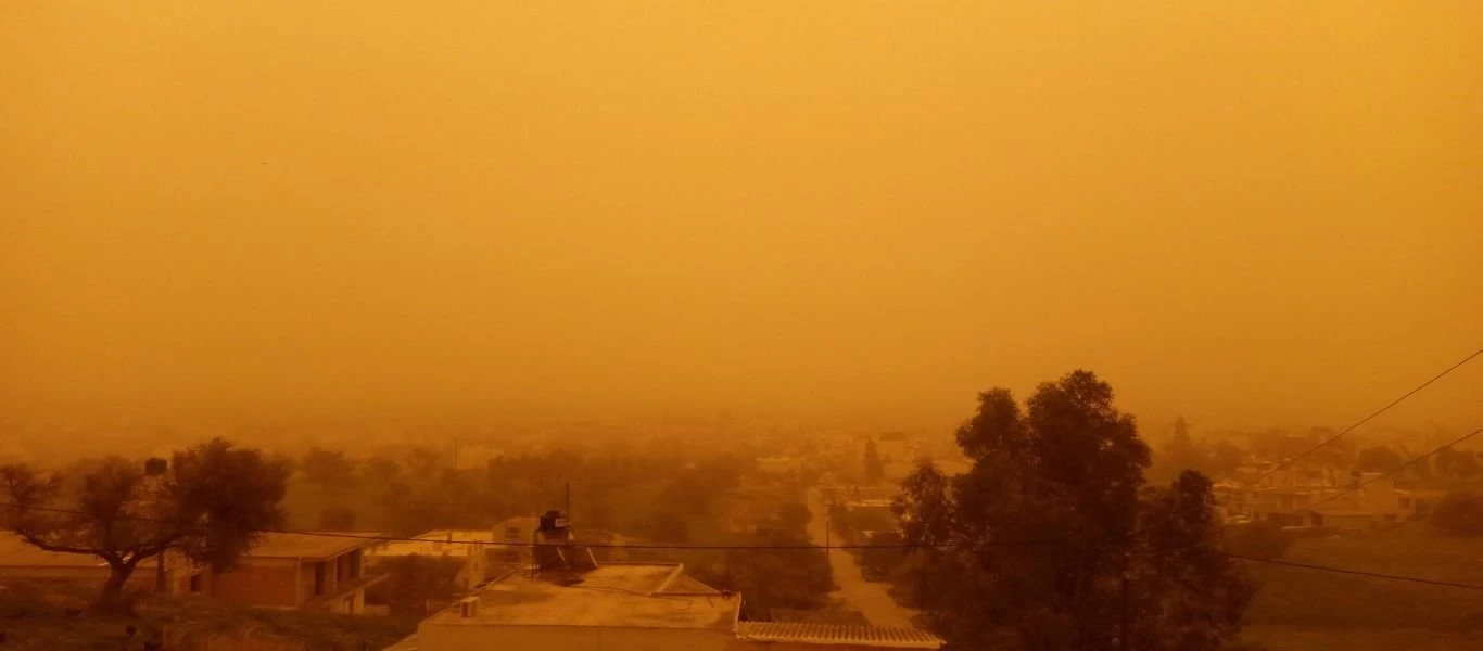 Η συγκλονιστική δορυφορική φωτογραφία της NASA με την αφρικανική σκόνη που «έπνιξε» την Κρήτη